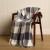 Caelan Wool & Cashmere Throw – White & Oxford Block Check
