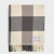 Caelan Wool & Cashmere Throw – White & Oxford Block Check