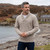 Merino Wool Shawl Collar Aran Sweater