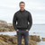 Tweed Patch Half Zip Aran Sweater
