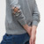 Pendle Knit Cardi - Grey Marl/Birchwood Tartan
