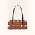 Long Block Bowling Bag - Retro Flower Check Orange 