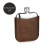 Newbridge Hip Flask with Leather Sleeve