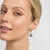 Sterling Silver Connemara Marble Marcasite Shamrock Drop Earrings