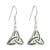 Solvar Sterling Silver Connemara Marble Trinity Knot Drop Earrings_10001