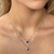 Absolute Silver Double Layer Necklace Sapphire_10001