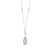 Absolute Silver Cubic Zirconia Teardrop Pendant_10002