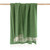 Merino Cashmere Throw - Green Herringbone