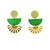 Shock Of Grey Jenny Fan Earrings in Emerald Green_10002