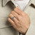 Gents Oxidised Silver Claddagh Band