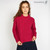 IrelandsEye Ladies Liberty Diamond Crew Neck Jumper Berry_10002