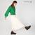 IrelandsEye Ladies Clover Cropped Aran Cardigan Green_10003