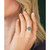 Sterling Silver Marcasite Shamrock Marble Ring