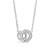 Silver Interlocking Circles Crystal Pendant