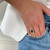Gold & Emerald Rectangle Halo Setting Cluster Ring