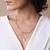 Azura Silver Double Layered Necklace with Crystal