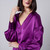 Galaxy Polka Dot Pleat Sleeve Shirt Plum