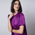 New Romantic Puff Short Sleeve Dress Plum