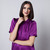 New Romantic Puff Short Sleeve Dress Plum