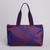 Chevron Oversized Canvas Tote Bag Siren Print