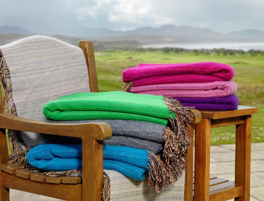 The Authentic Irish Wool Blanket from McNutt Donegal Kilkenny Design US