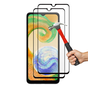 2x Galaxy A04s Premium Full Cover 9H Tempered Glass Screen Protectors