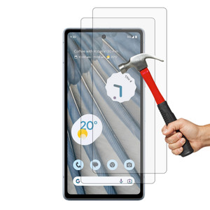 2x Google Pixel 7a (6.1") Premium Crystal Clear 9H Tempered Glass Screen Protectors