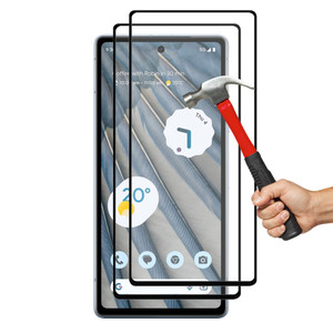 2x Google Pixel 7a (6.1") Premium Full Cover 9H Tempered Glass Screen Protectors