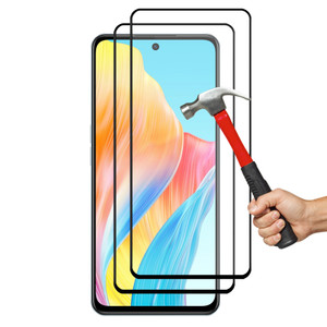 2x OPPO A58 4G Premium Full Cover 9H Tempered Glass Screen Protectors