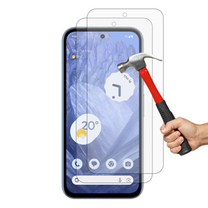 2x Google Pixel 8a (6.1") Premium Crystal Clear 9H Tempered Glass Screen Protectors