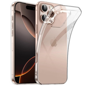 Apple iPhone 16 Pro Max (6.9") Premium Crystal Clear Soft TPU Slim Gel Case with Camera Protection