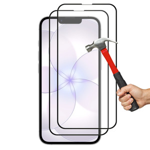 2x iPhone 17e (6.1") Premium Full Cover 9H Tempered Glass Screen Protectors