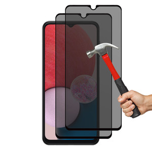 2x Galaxy A13 Privacy Anti-Spy Premium Full Cover 9H Tempered Glass Screen Protectors