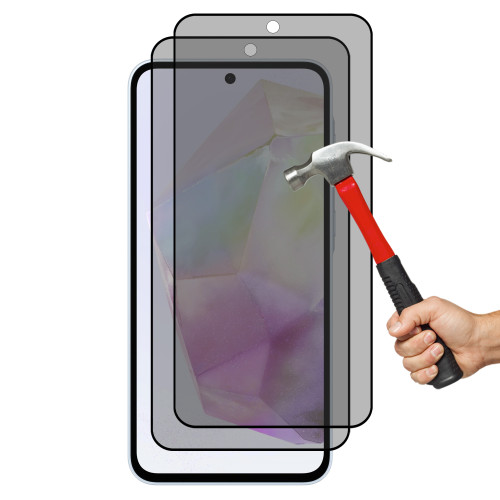 2x Galaxy A55 5G Privacy Anti-Spy Premium Full Cover 9H Tempered Glass Screen Protectors