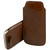 iPhone 14 Pro (6.1") Brown Pull Tab Pouch Slim Sleeve PU Leather Case