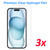 3x iPhone 15 (6.1") Premium Hydrogel Full Cover Clear Screen Protectors