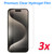 3x iPhone 15 Pro (6.1") Premium Hydrogel Full Cover Clear Screen Protectors