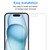 3x iPhone 15 (6.1") Ultra Clear or Anti-Glare Matte Premium Film Screen Protectors