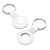 White Silicone Protective Case Holder for Apple AirTag Tracker with Keychain Ring