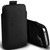 iPhone 13 Mini (5.4") Black Pull Tab Pouch Slim Sleeve PU Leather Case