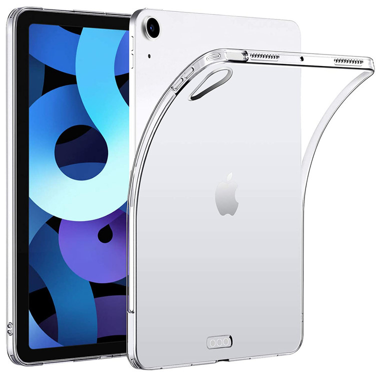 Crystal Clear Soft TPU Gel Back Case for Apple iPad Air 10.9" (2022 Gen 5 and 2020 Gen 4)