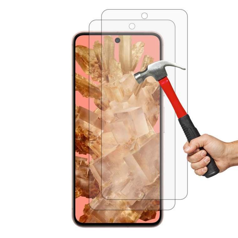 2x Google Pixel 8 (6.2") Premium Crystal Clear 9H Tempered Glass Screen Protectors