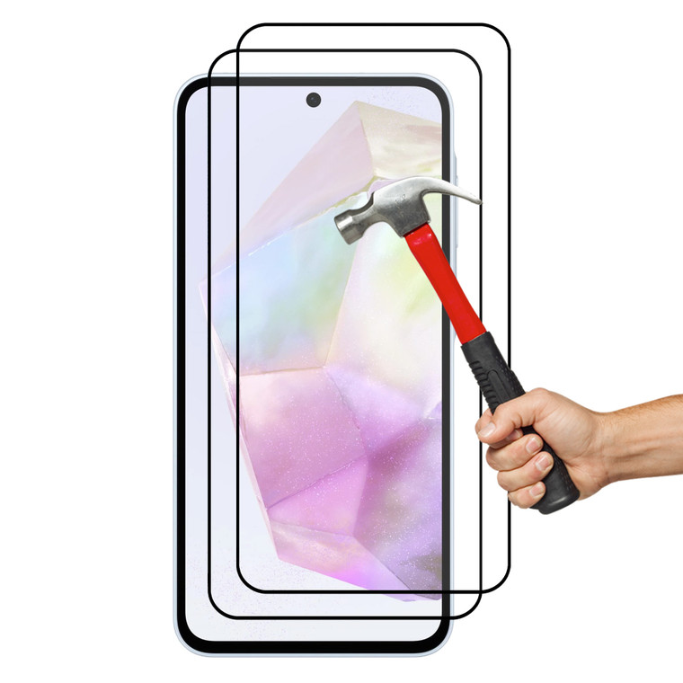 2x Galaxy A55 5G Premium Full Cover 9H Tempered Glass Screen Protectors