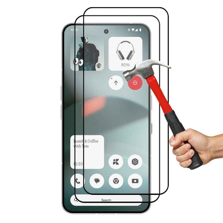 2x Nothing Phone (3) Premium Full Cover 9H Tempered Glass Screen Protectors