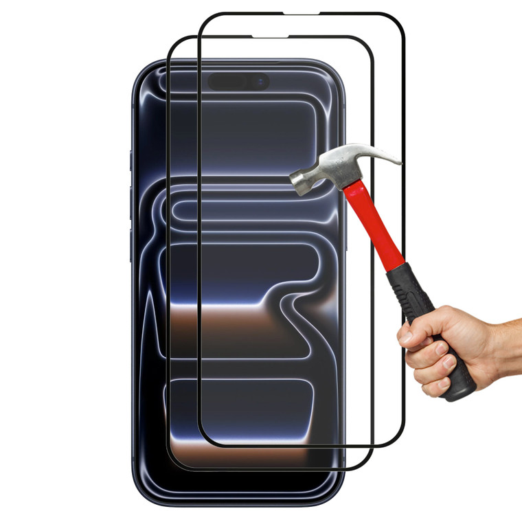 2x iPhone 17 Pro (6.3") Premium Full Cover 9H Tempered Glass Screen Protectors