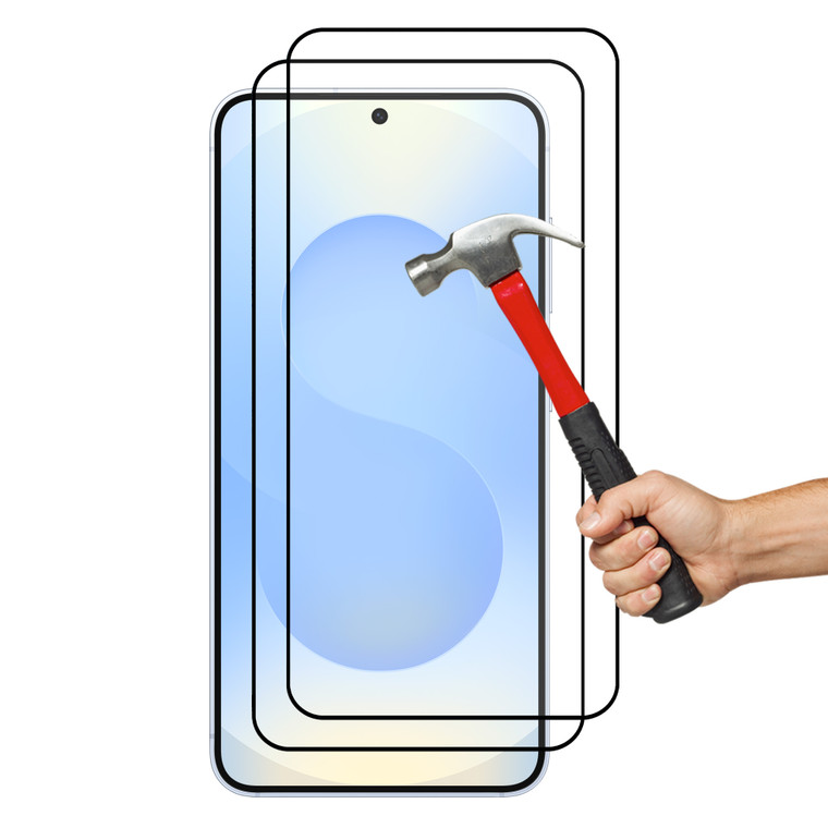 2x Samsung Galaxy S25 FE (6.7") Premium Full Cover 9H Tempered Glass Screen Protectors