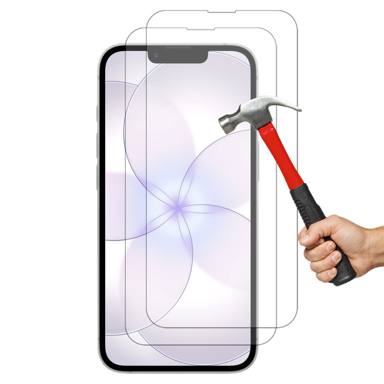 2x iPhone 17e (6.1") Premium 9H 2.5D Tempered Glass Screen Protectors