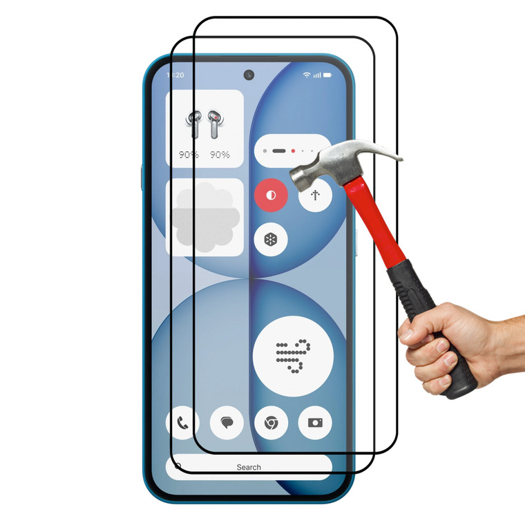 2x Nothing Phone (4a) Premium Full Cover 9H Tempered Glass Screen Protectors