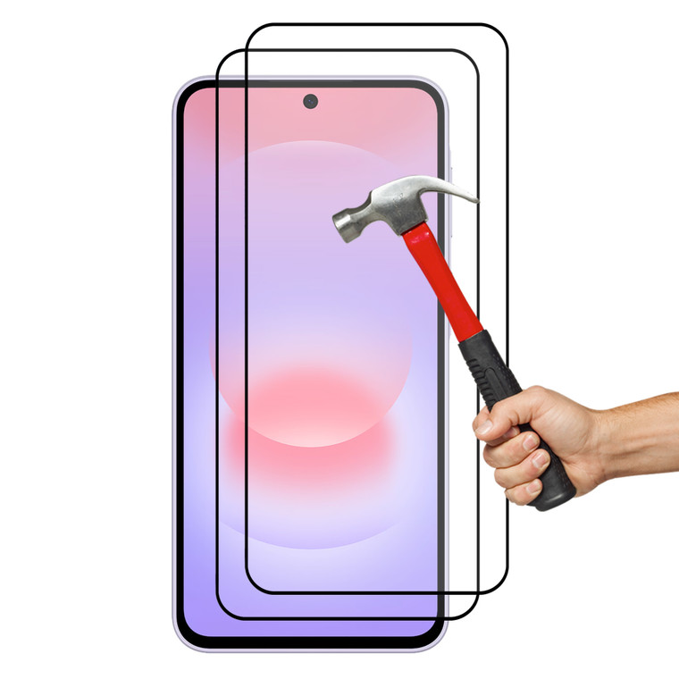 2x Samsung Galaxy A37 5G Premium Full Cover 9H Tempered Glass Screen Protectors