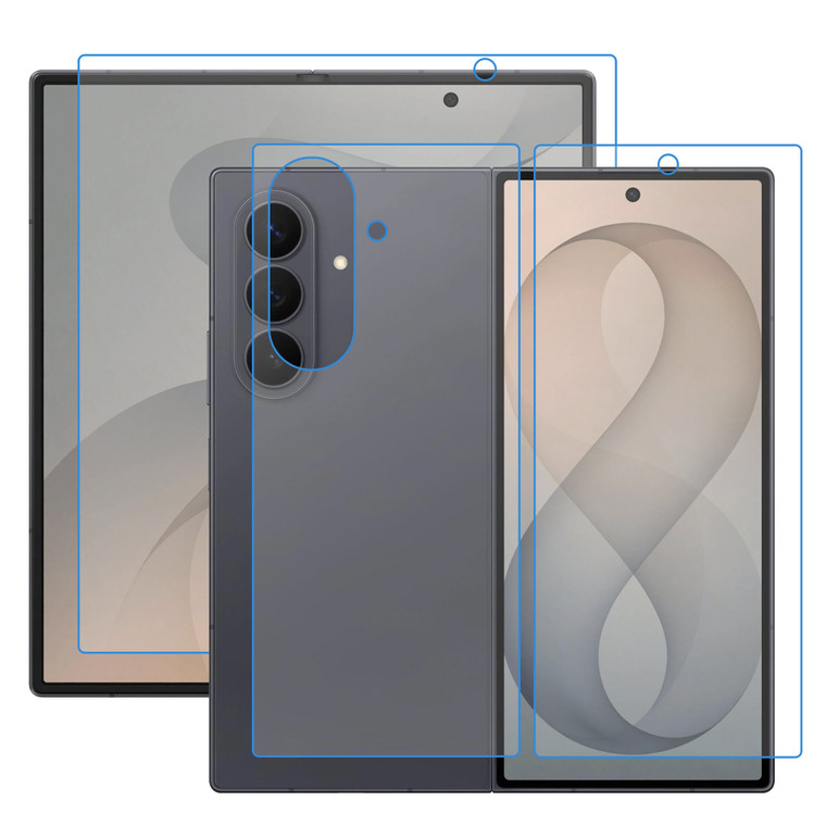 [3x in 1] Samsung Galaxy Z Fold8 Ultra Premium Hydrogel Full Cover Clear Screen Protectors